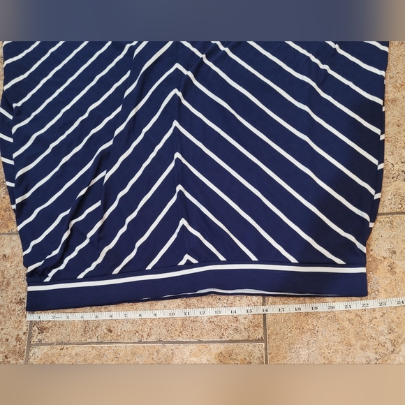 Faded Glory Navy Blue & White Striped Skirt – Size 3X (22W–24W) Like New - Picture 3 of 4